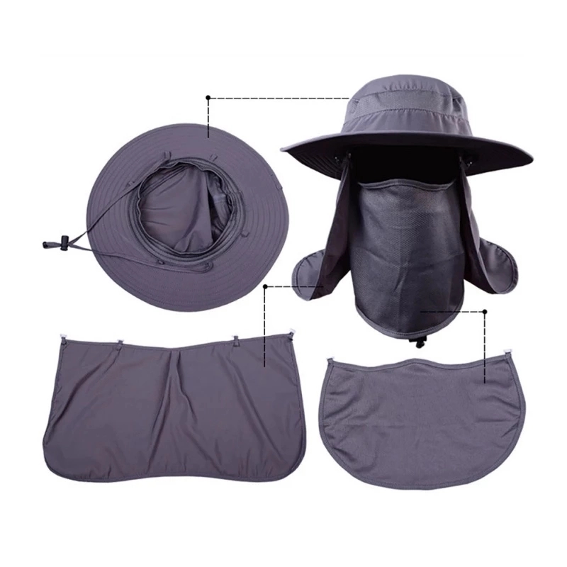 Sun Cap with Removable Flap 3