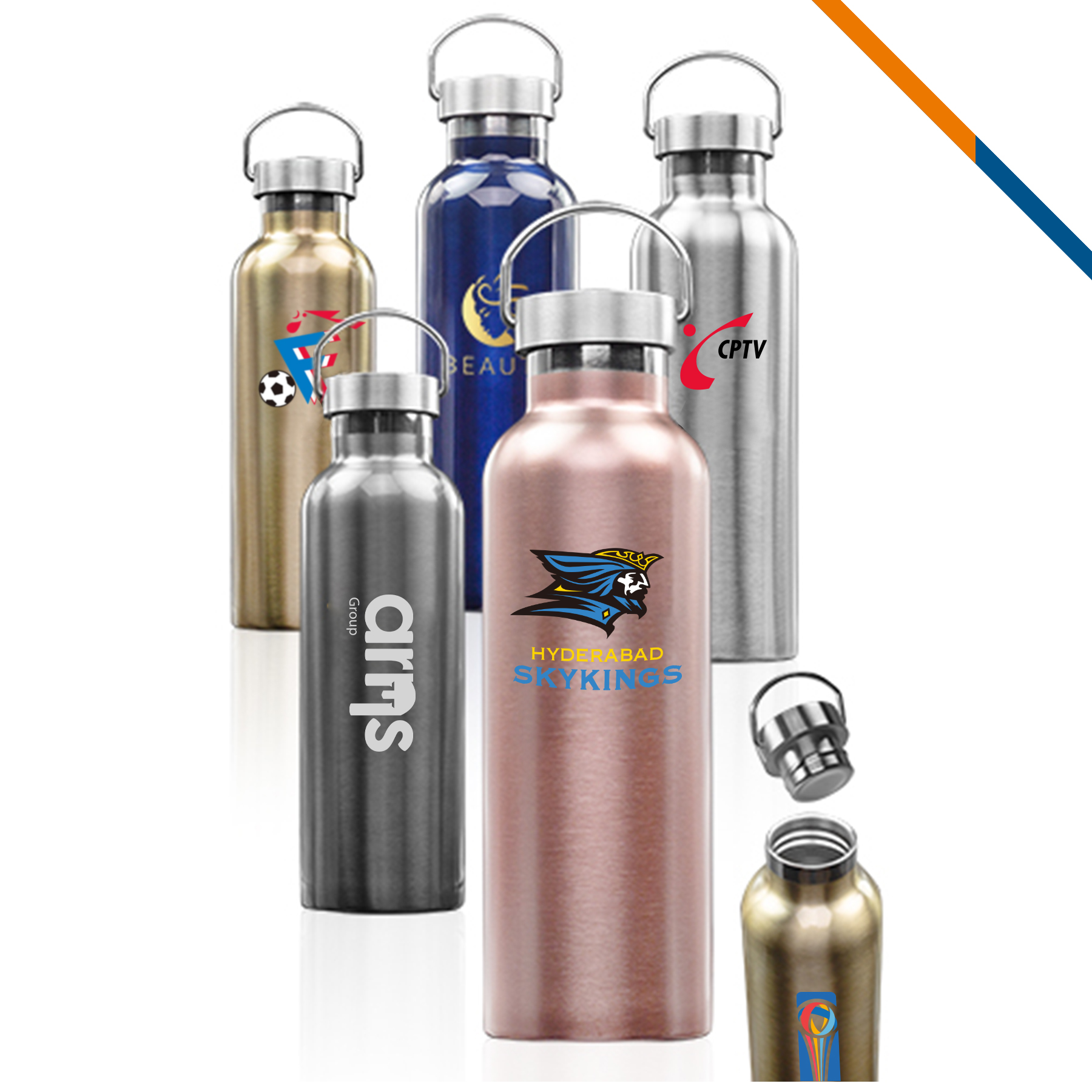 Dundox Stainless Steel Water Bottle - 25 OZ., custom water bottle with logo imprint 3