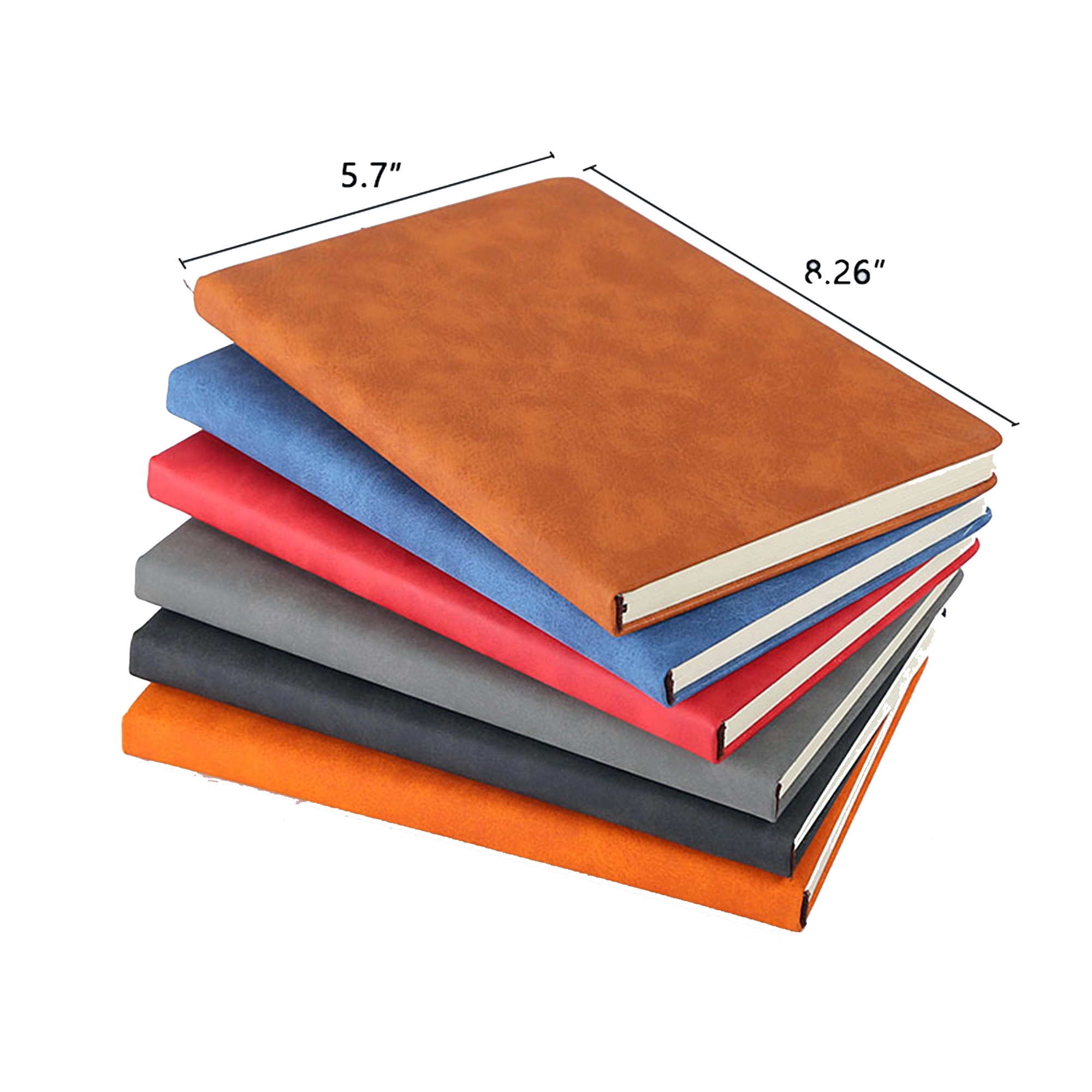 A5 Soft Leather Office School Notebook 4