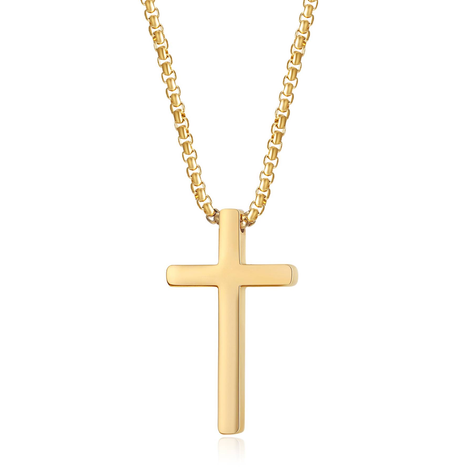 Stainless Steel Simple Statement Cross Necklace 5