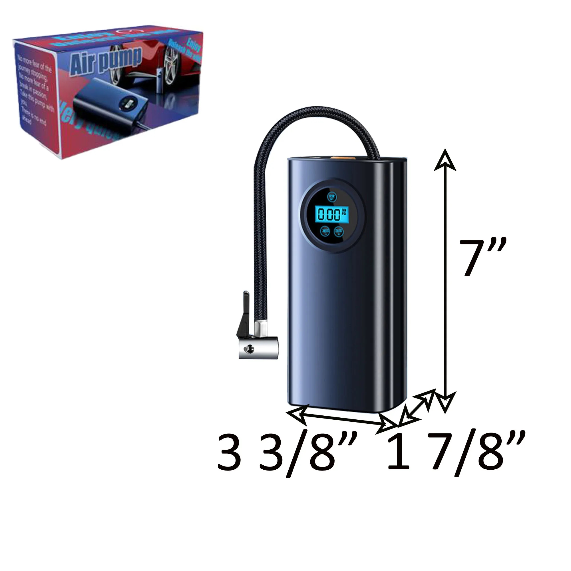 Rechargeable Air Pump Tire Inflator Cordless Port 2