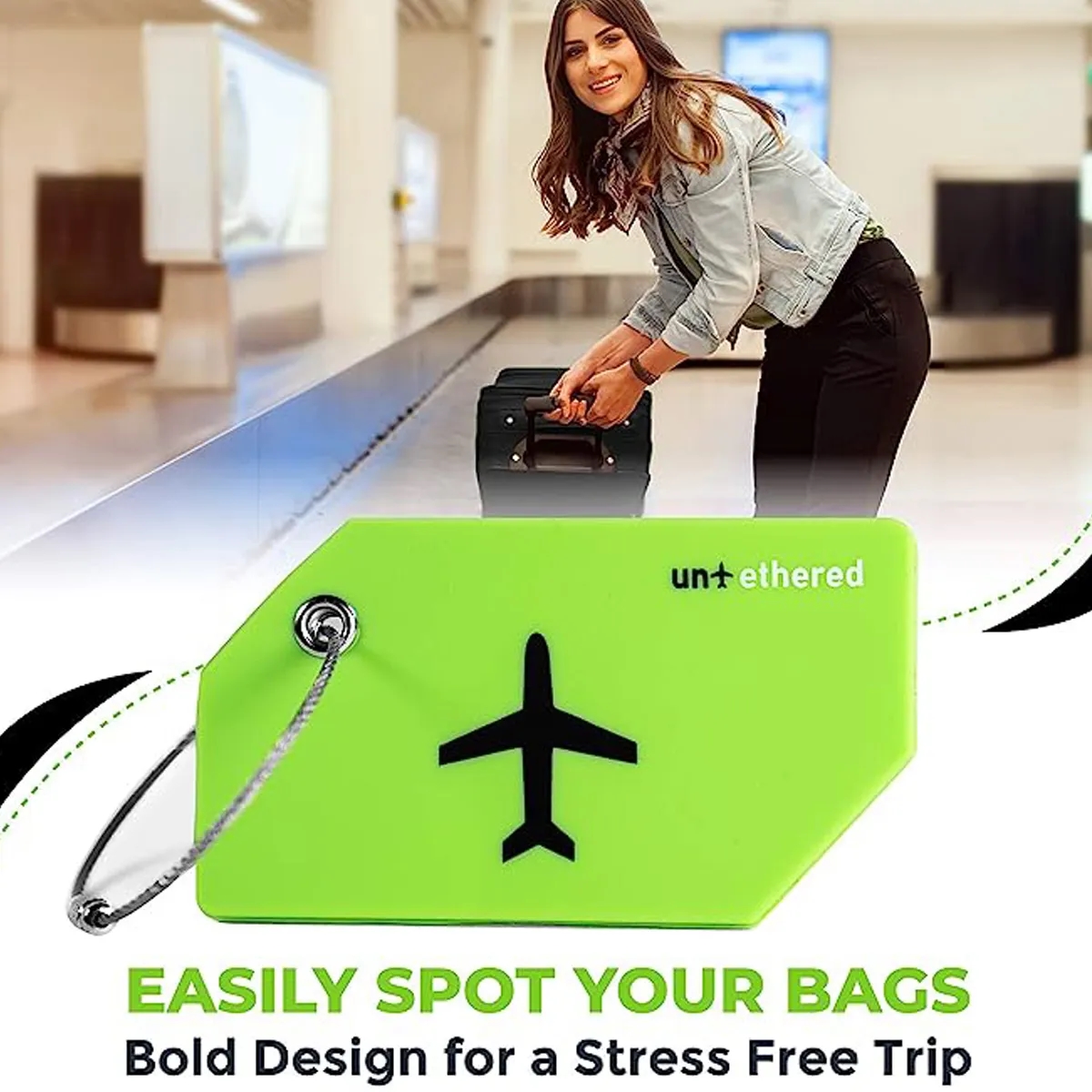 Custom Untethered Luggage Silicone Baggage Tags In Stock 1