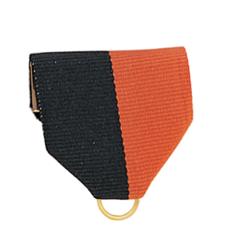 Black/Orange Pin Drape Ribbon with Jump Ring 2
