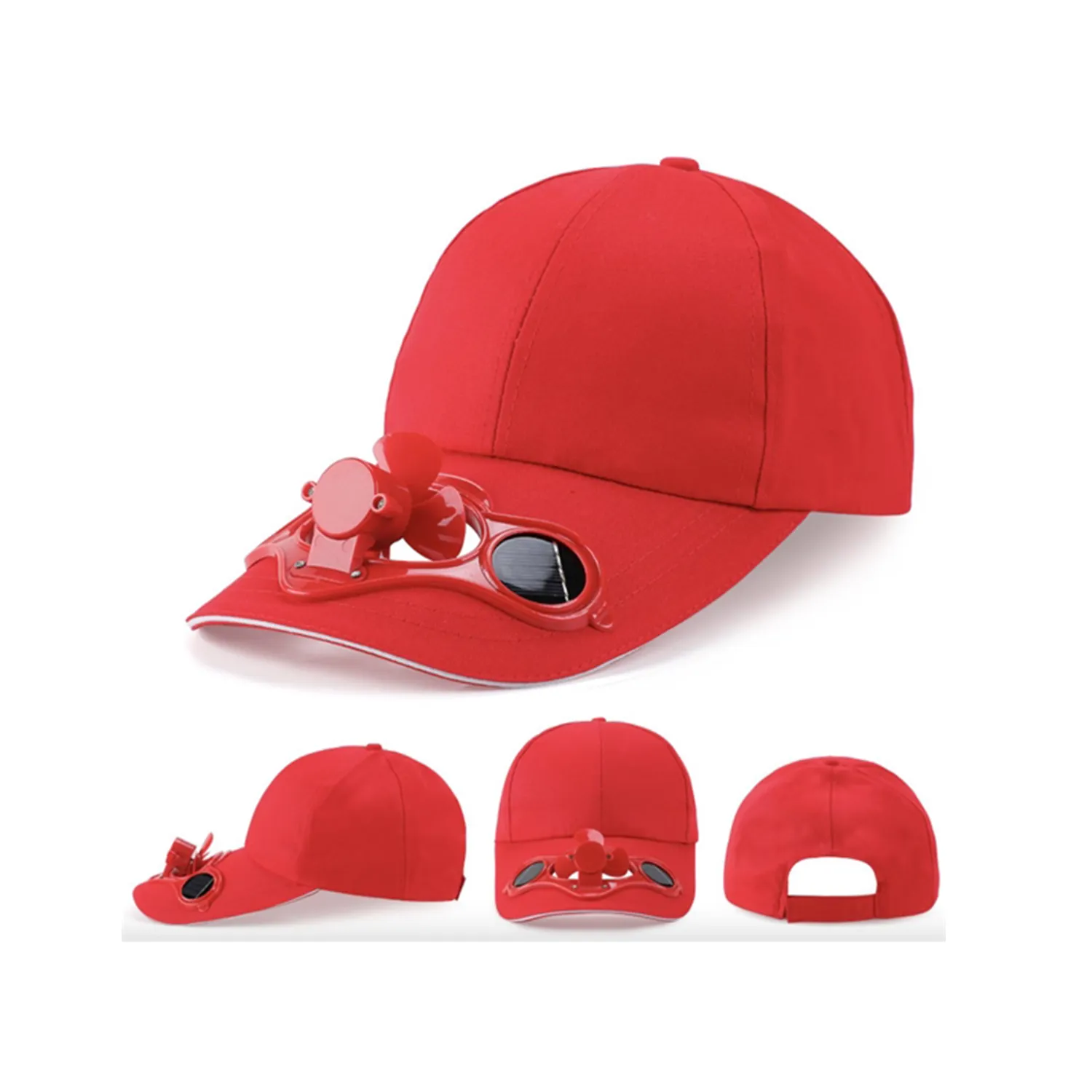Solar Power Cooling Fan Baseball Cap 2
