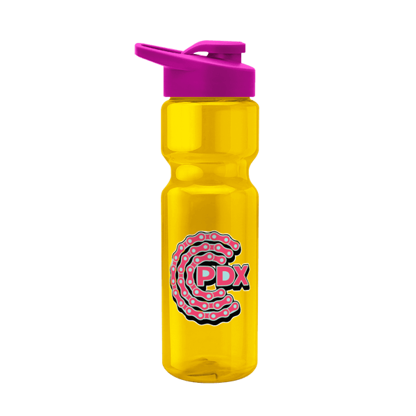 Blazer 28oz Transparent Bike Bottle w/Drink-thru Lid 1688