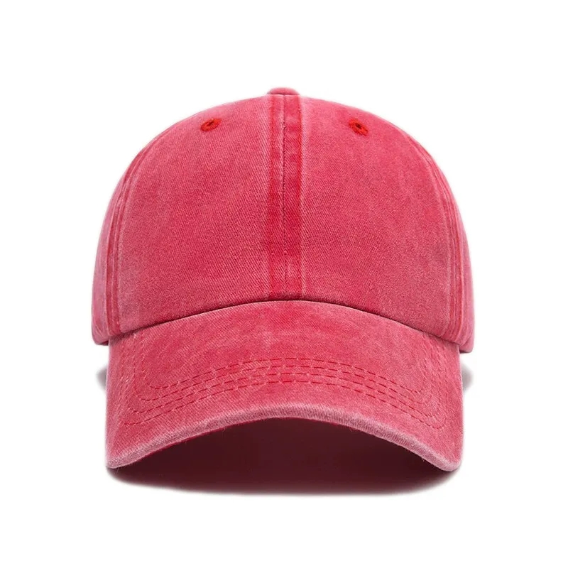 MOQ10 Vintage Cotton Washed Adjustable Baseball Caps 8