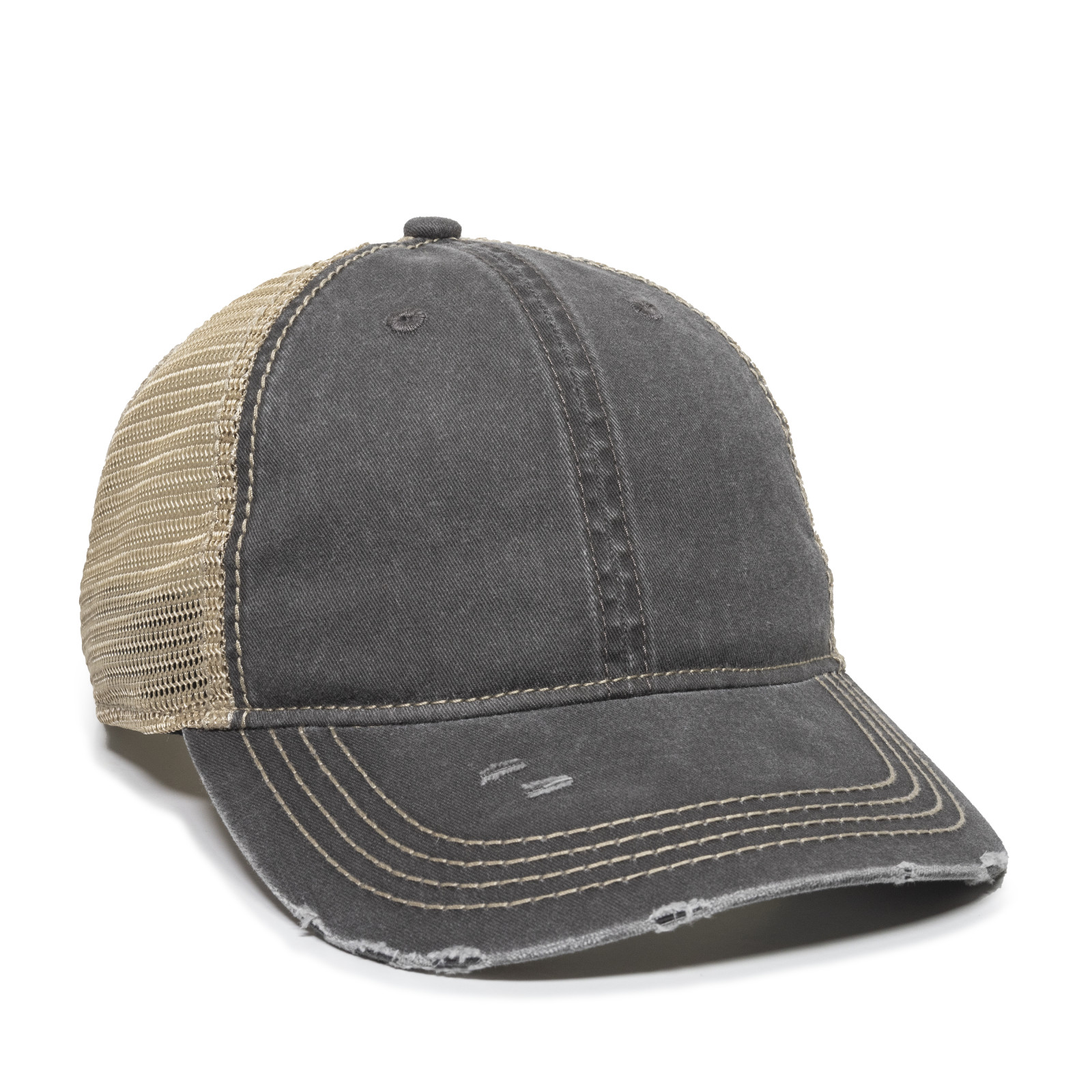 Heavy Distressed Tea-Stained Mesh 3