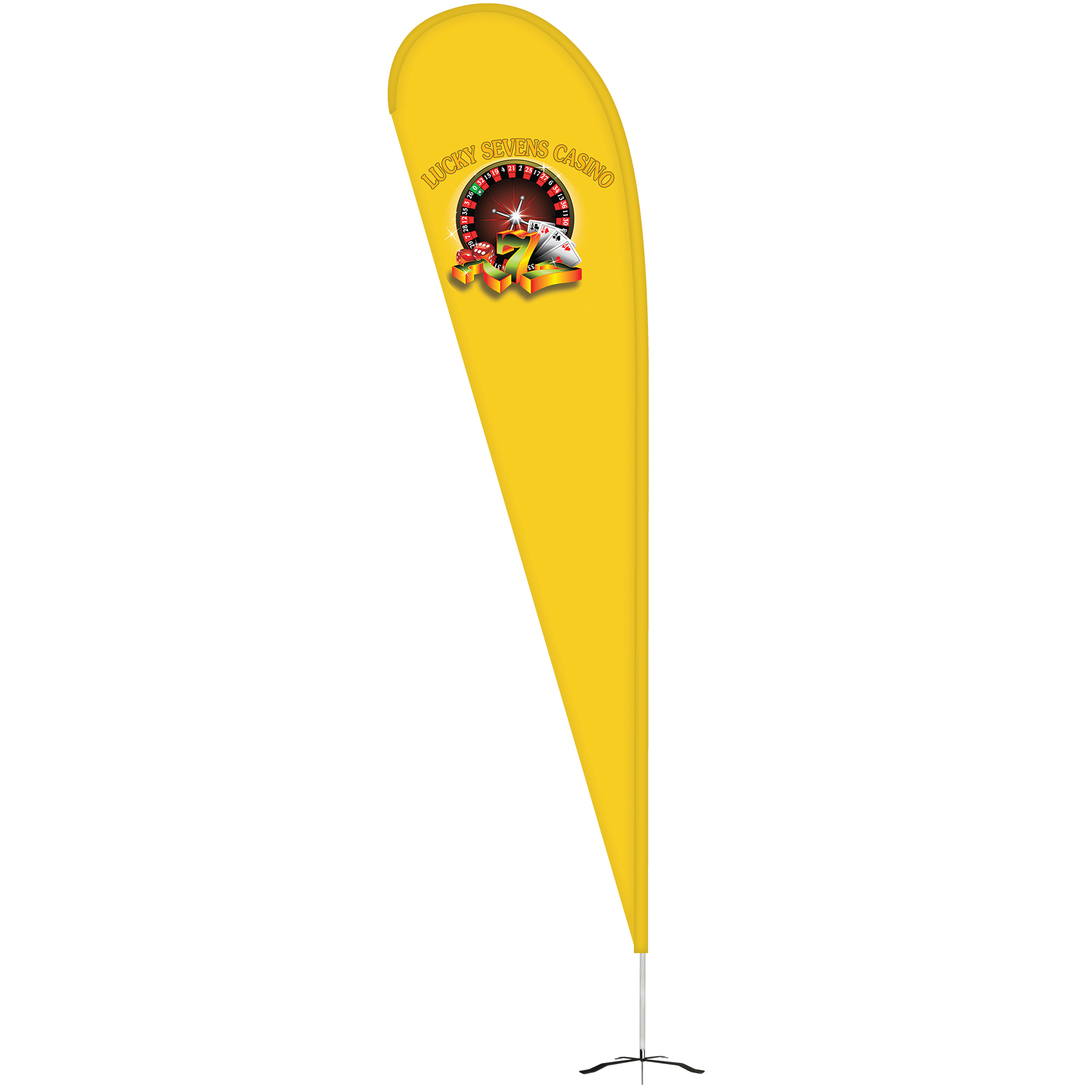12' Double Sided Teardrop Banner w/ Premium Hardware & Cross Base 2