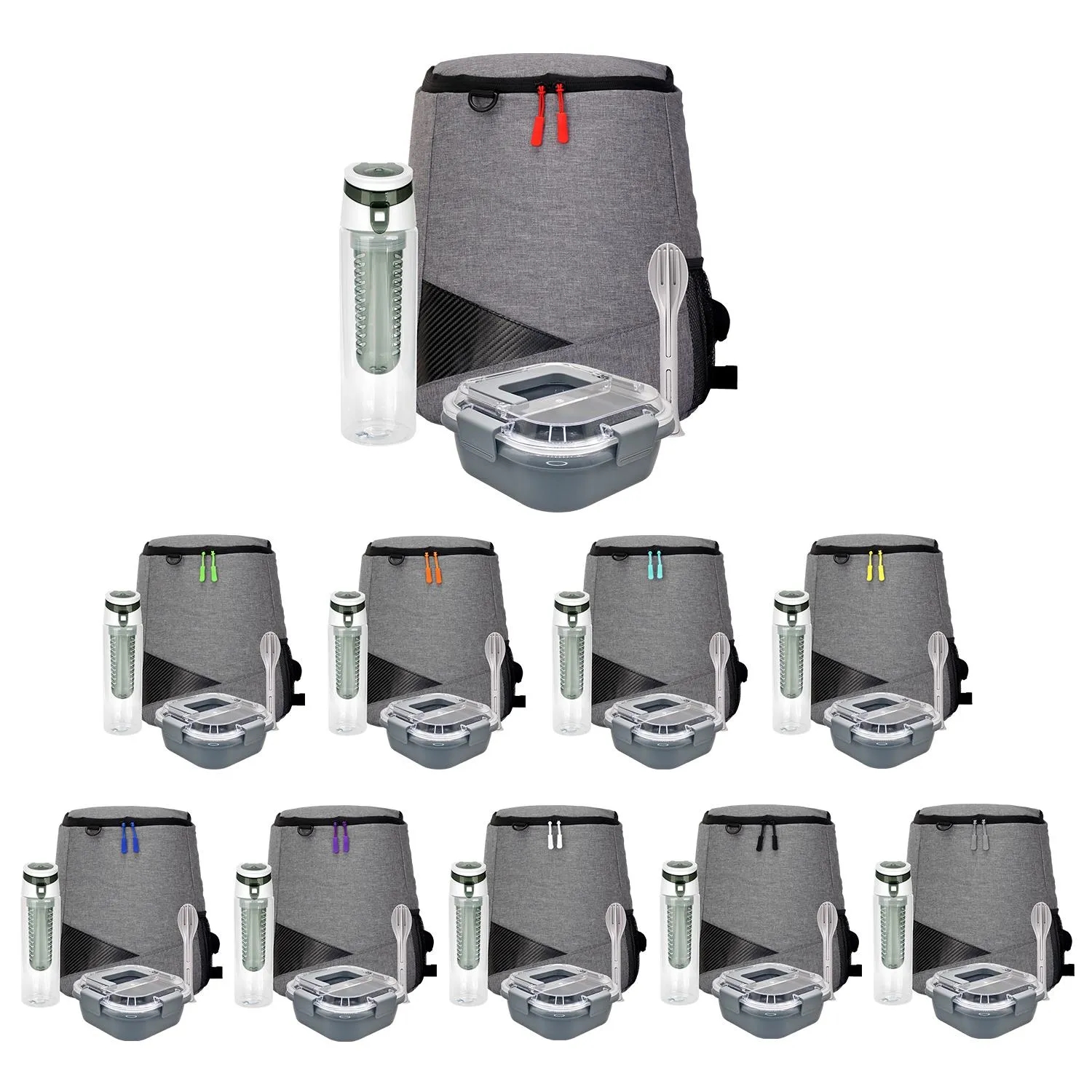 Trendy Lunch Box & Utensil Backpack Set 19