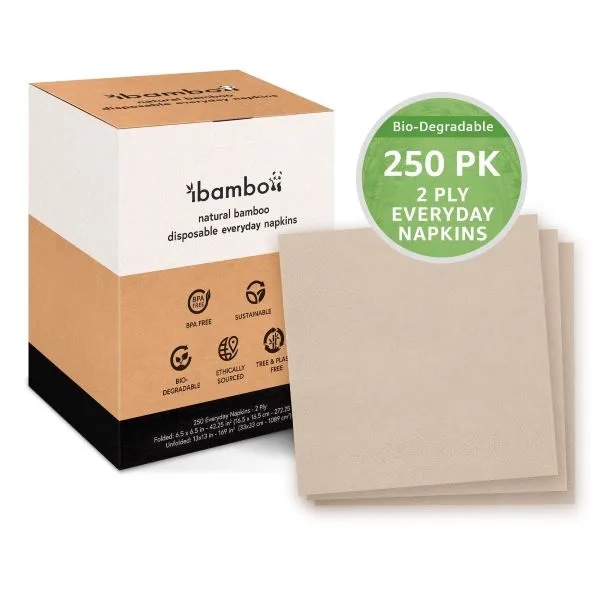 Ibambo Bamboo Everyday Lunch & Dinner Party Napkins 1