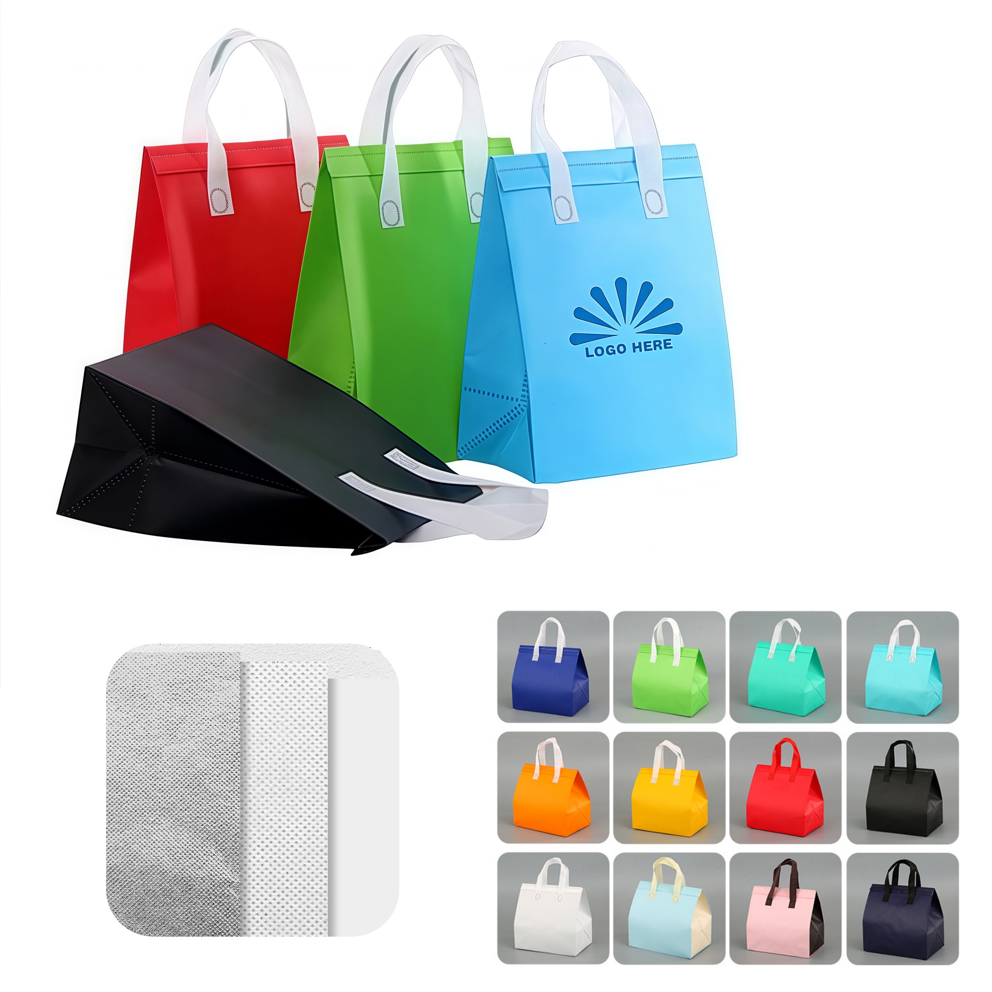 Non-woven Aluminum Foil Portable Lunch Bag 3