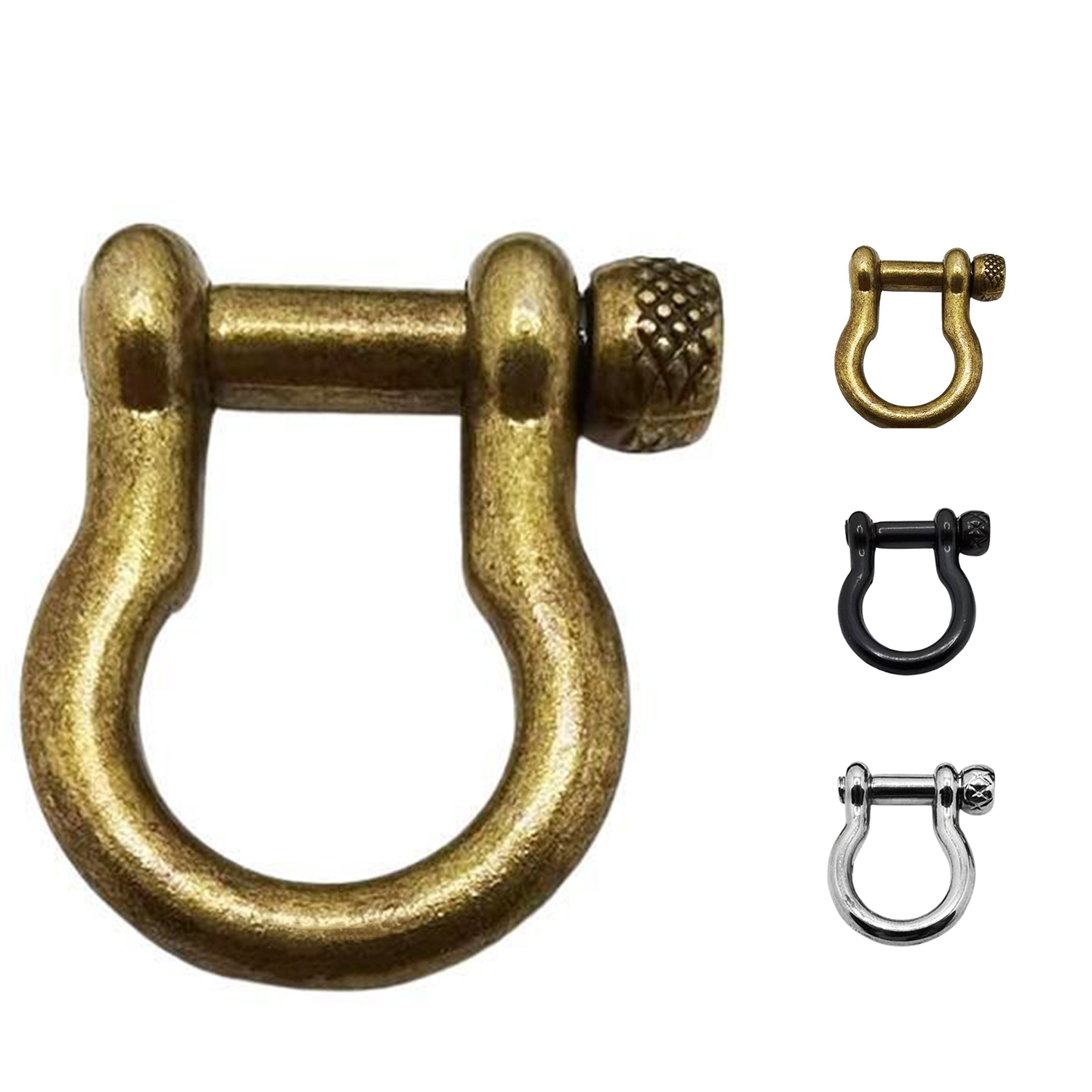 Vintage DIY Keychain Accessories Screw D-Ring Buckle 6