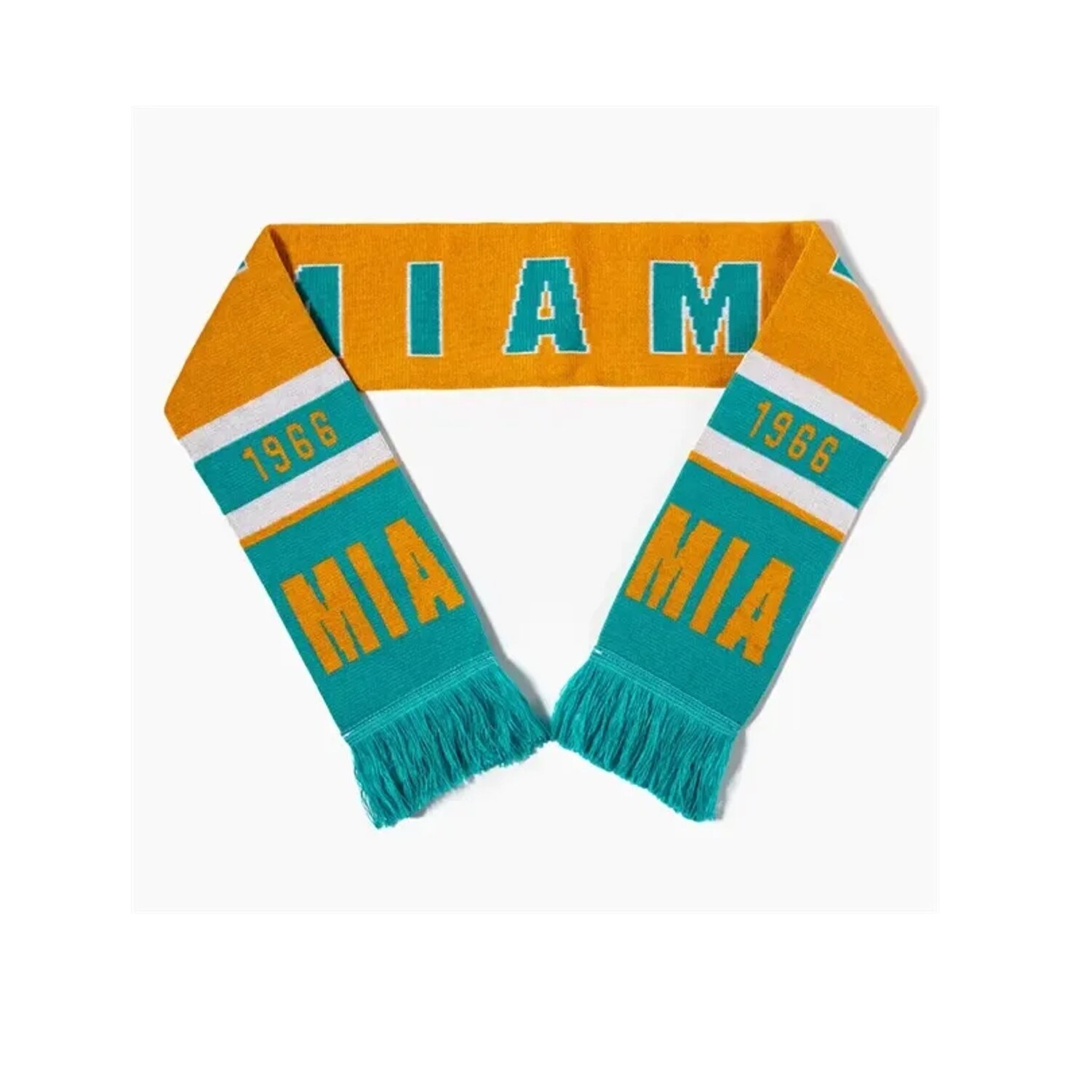 Knitted Jacquard Stadium Scarf W/ Fringe 1
