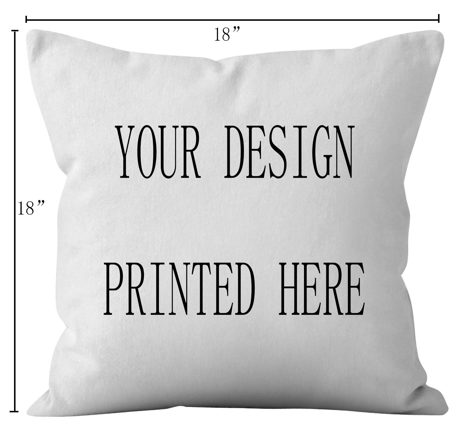 Custom Full Color Short Plush Pillow Case 18"x18"
