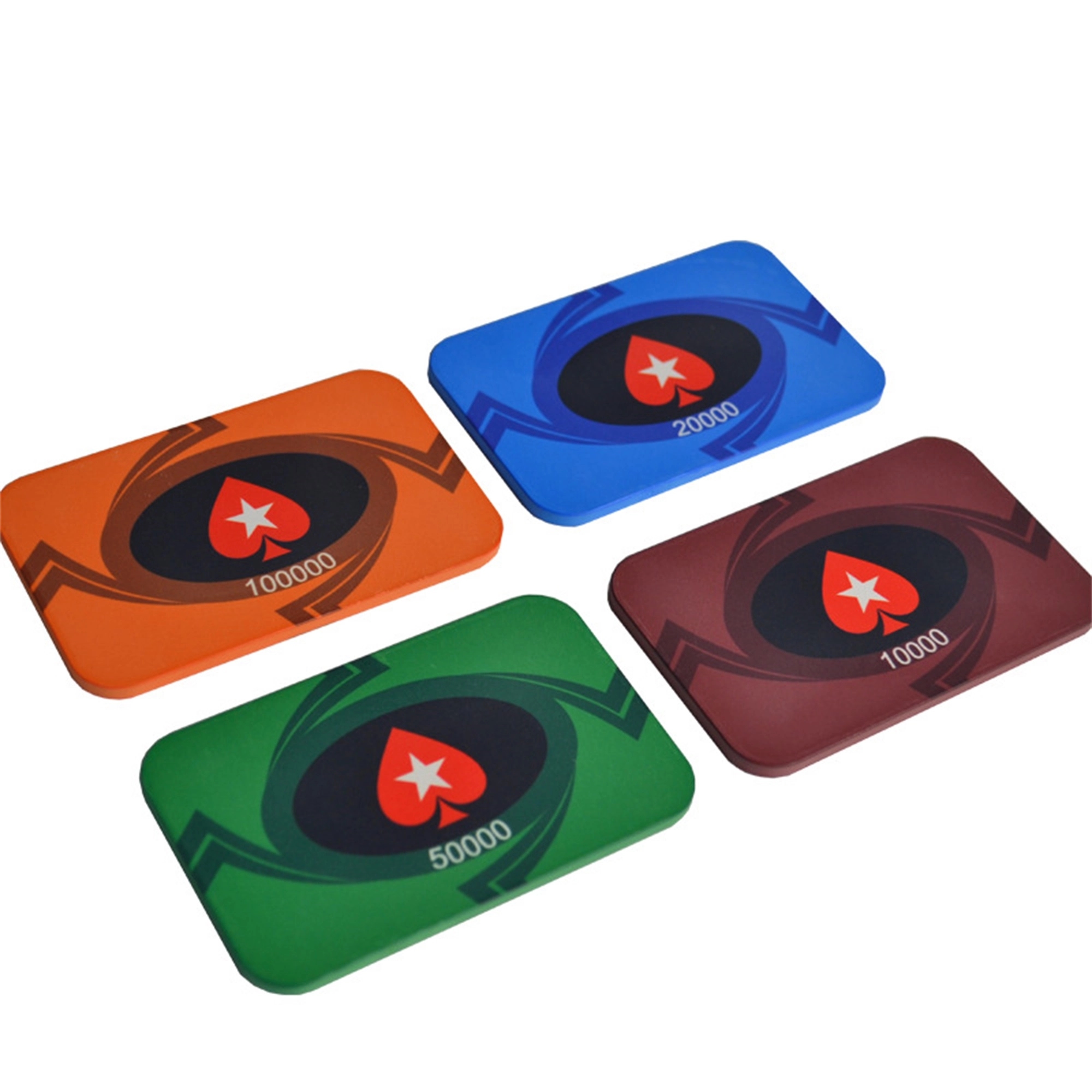 Rectangular Poker Chips Full Color 6