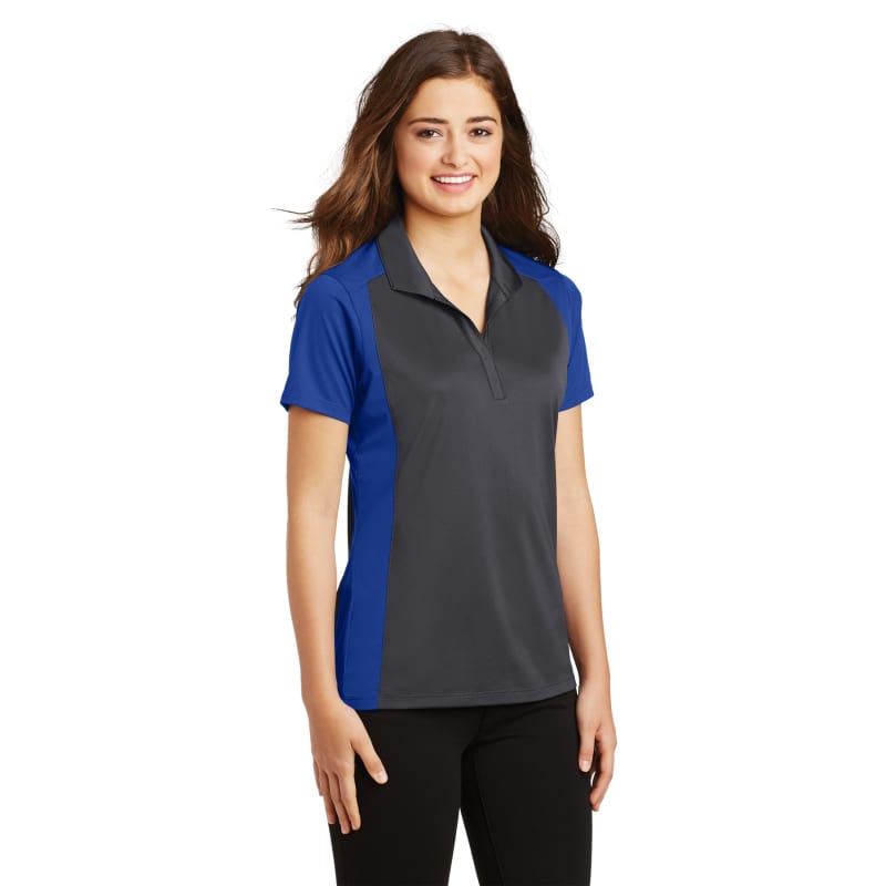Sport-Tek Women's Colorblock Micropique Sport-Wick Polo. 10