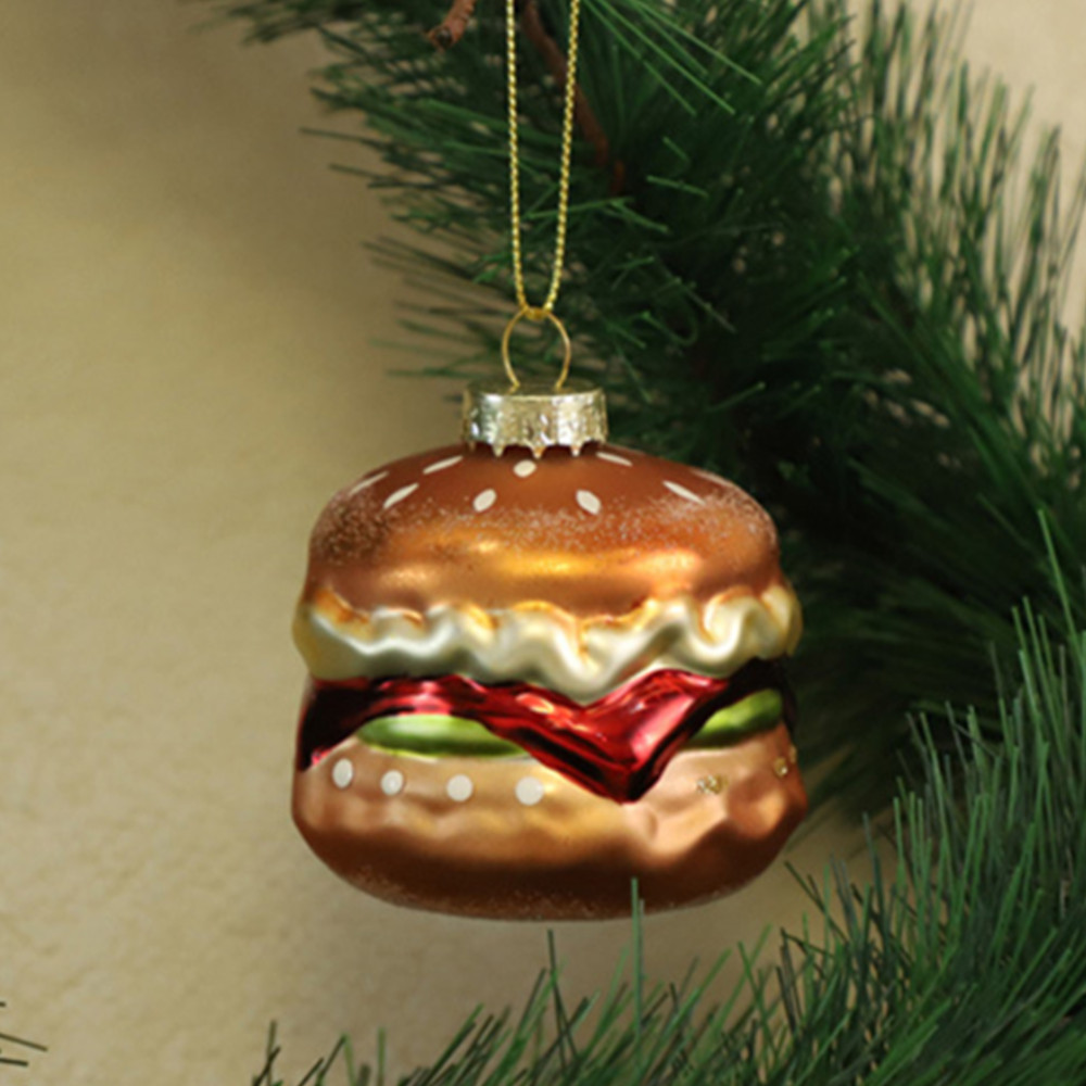Hamburger Shape Christmas Ornaments 5