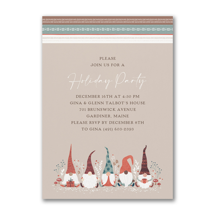 Gnome for Christmas Invitation 1