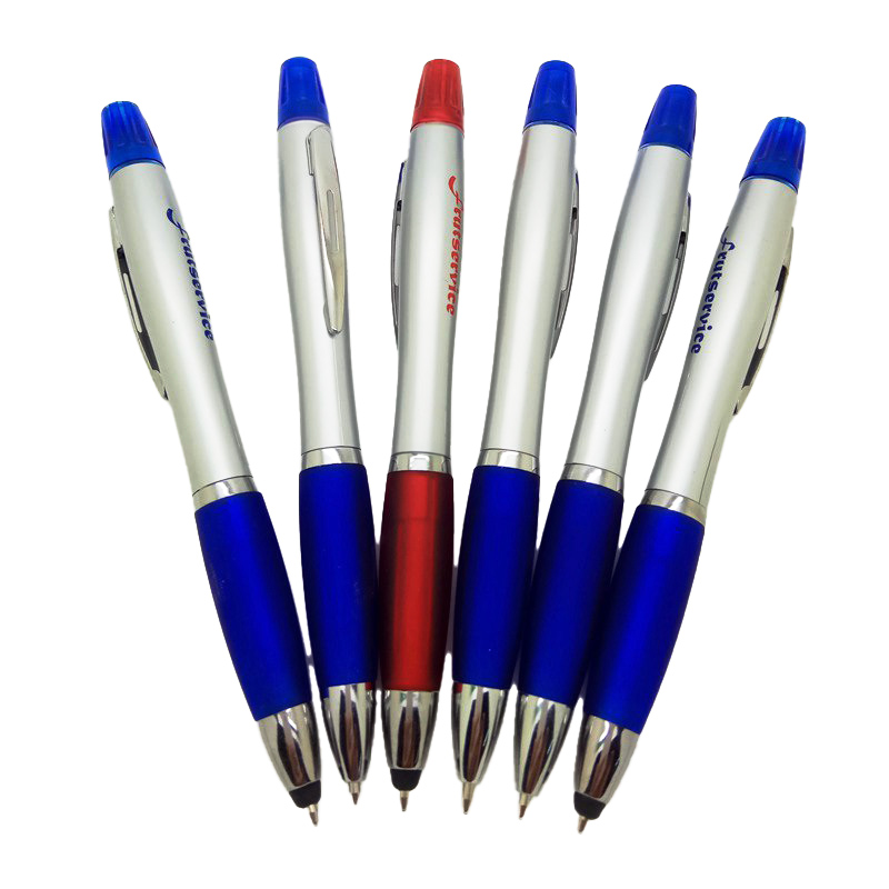 3 in 1 Plastic Touch Screen Ballpoint Highlighter Pens 2