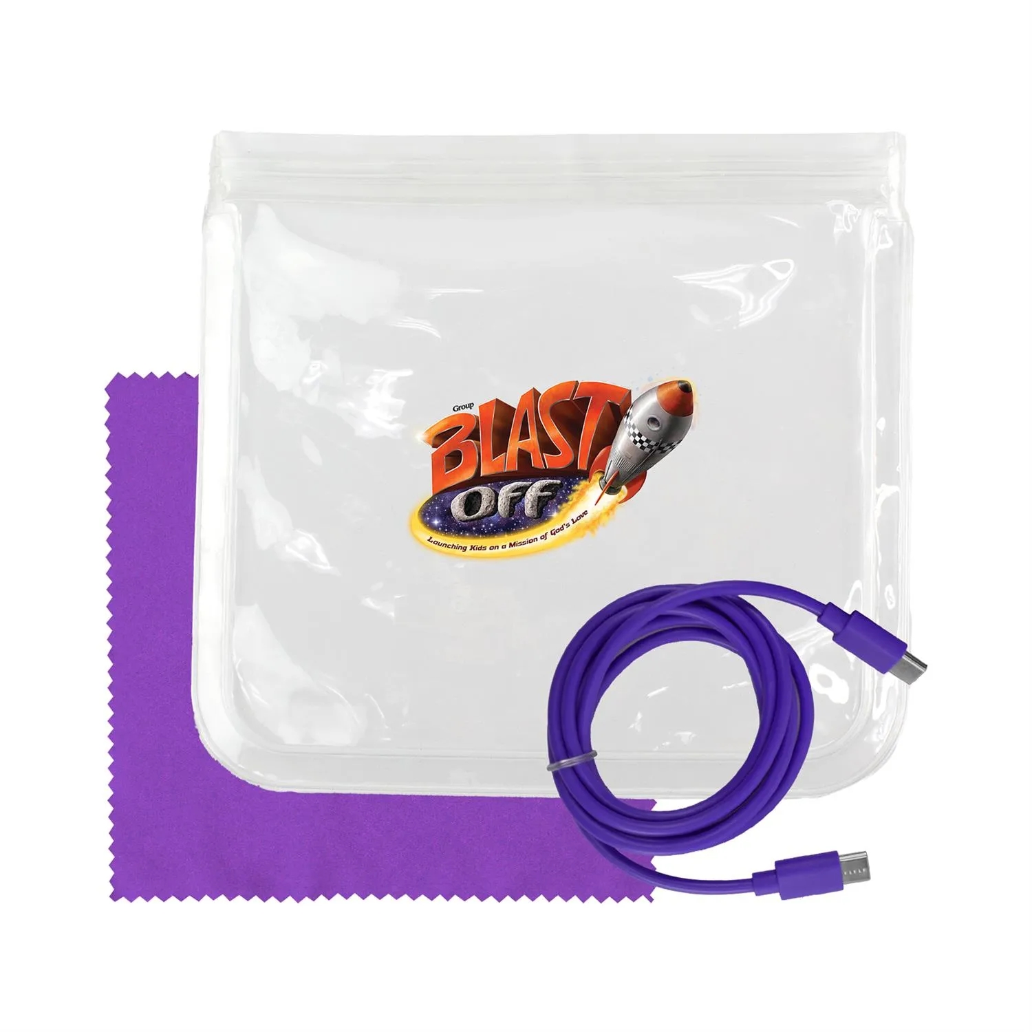 Clear C to C Cable & Cloth Set 15