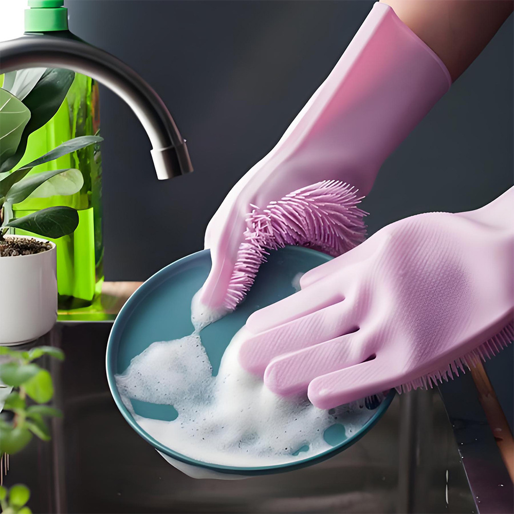 Silicone Dishwashing Scrubber Glove for Washing Dishes 5