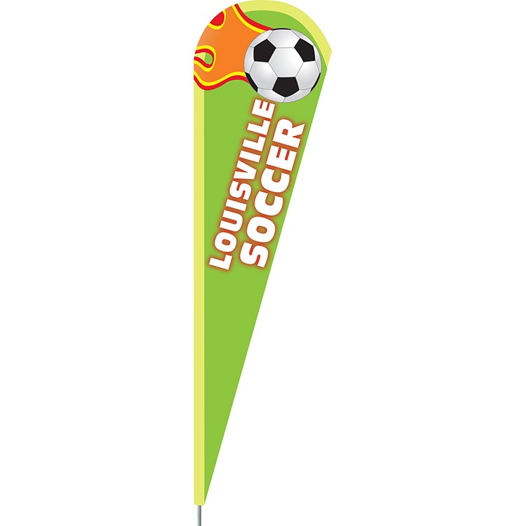 3' x 12' Custom Single Reverse Teardrop Flag 2