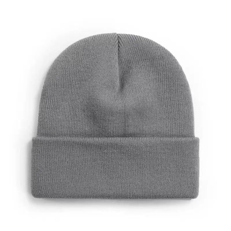 Knit Beanie with cuff caps Embroidered 4