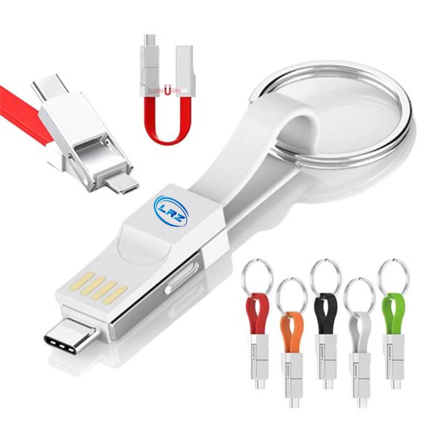 Lightning Cable Keychain 3in1 Short Fast Charging Cord 2