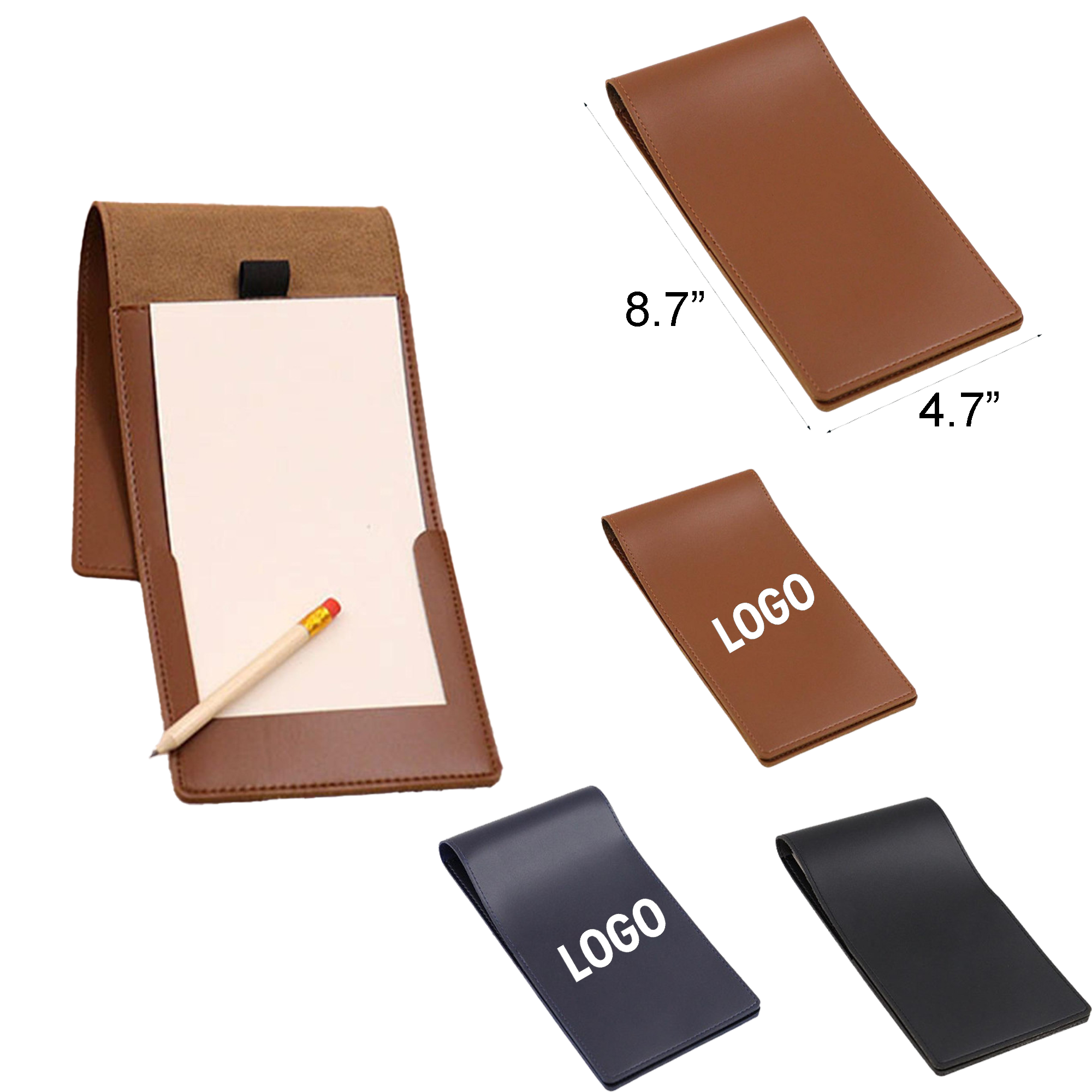 PU Leather Golf Scorecard Holder with Pencil Slot 2