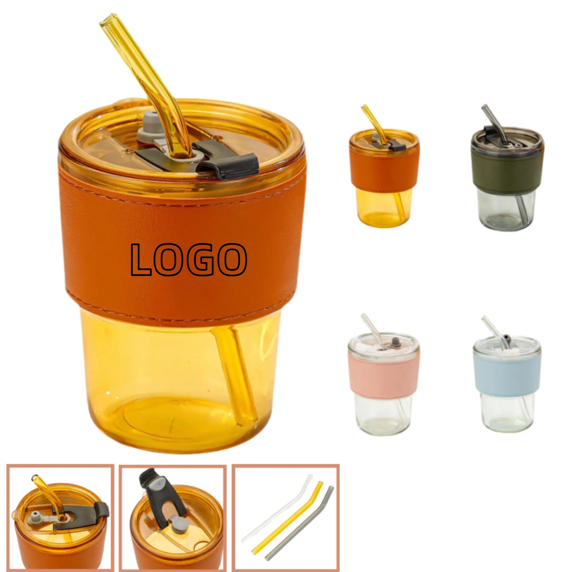12oz Stylish Portable Straw Cup 4
