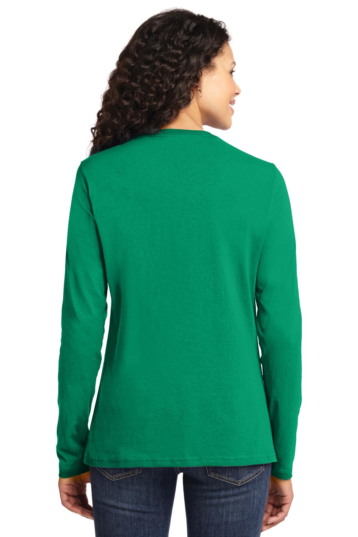 Port & Co Women's Long Sleeve Core Cotton Tee. LPC54LS 88