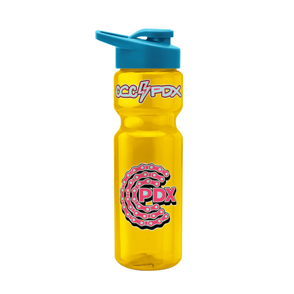 Blazer 28oz Transparent Bike Bottle w/Drink-thru Lid 1784