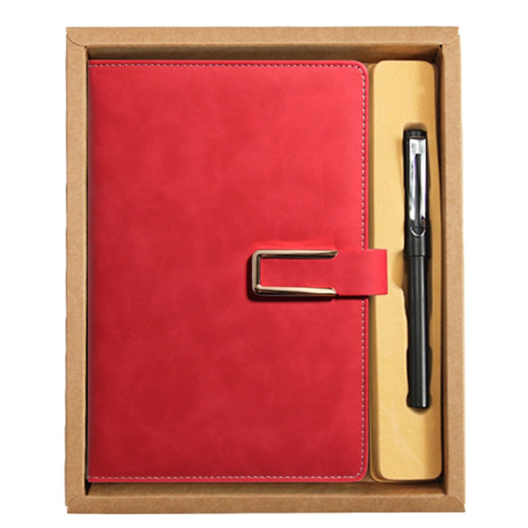 Leather Notebook W/ Ballpoint Pen Set 6