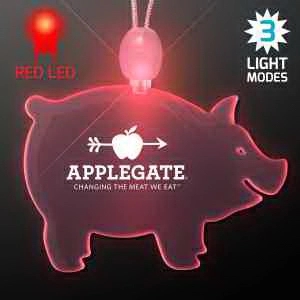 Acrylic Pig Shape Necklace with LED 14
