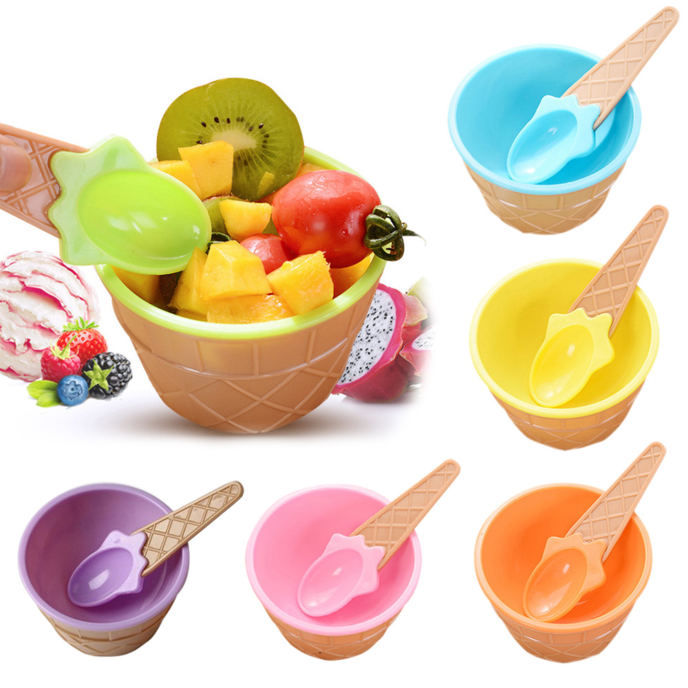 Ice Cream Bowls and Spoons for Summer/Holiday/Parties 6