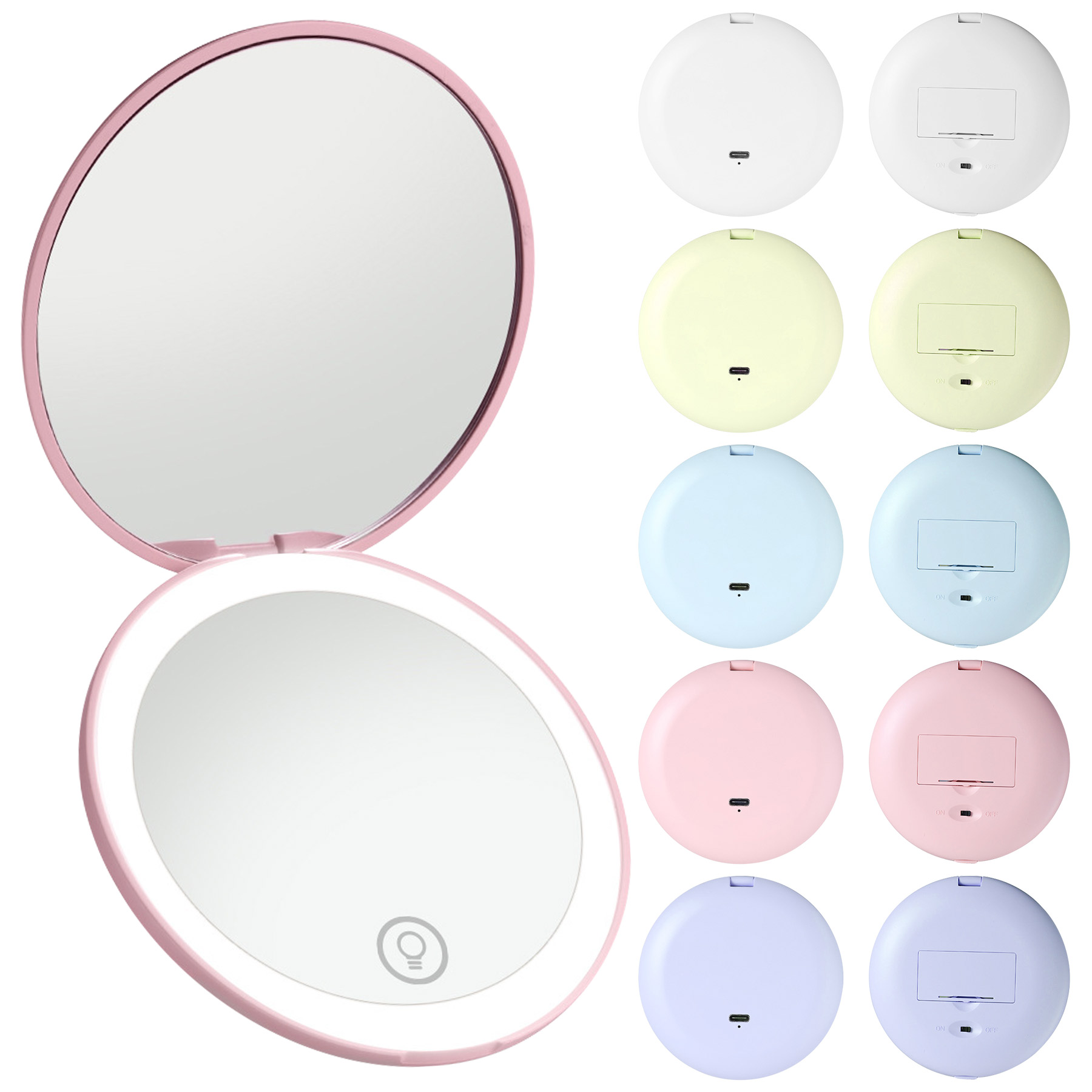 LED Lighted Travel Makeup Mirror 1