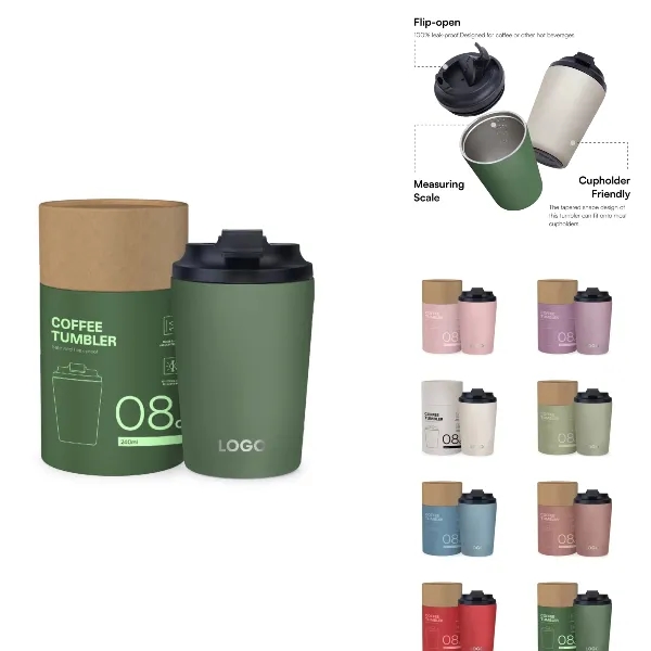 8oz. Double Wall Stainless Steel Water Bottle 1