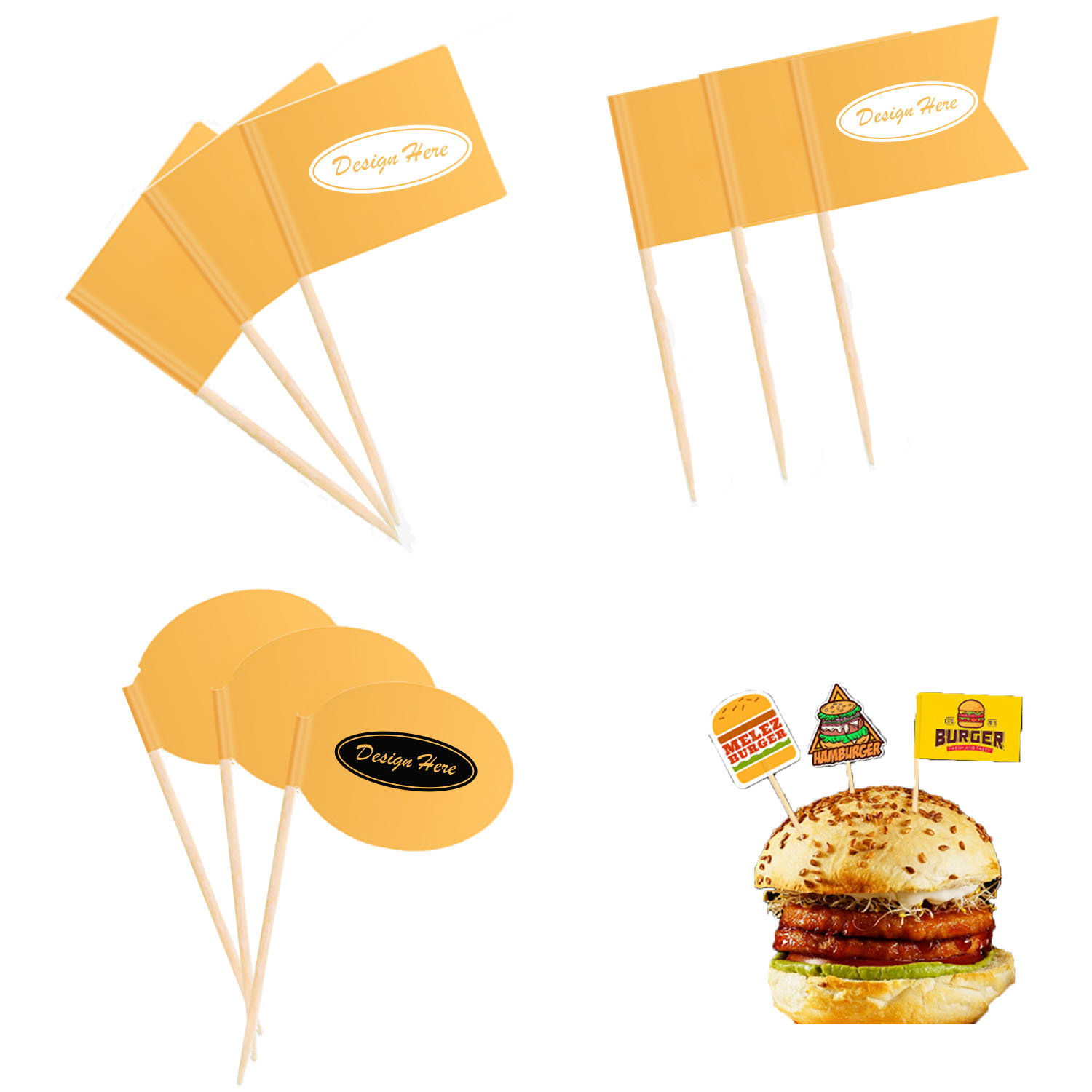 Customizable Full-Color Toothpick Flags for Branding and Events 3