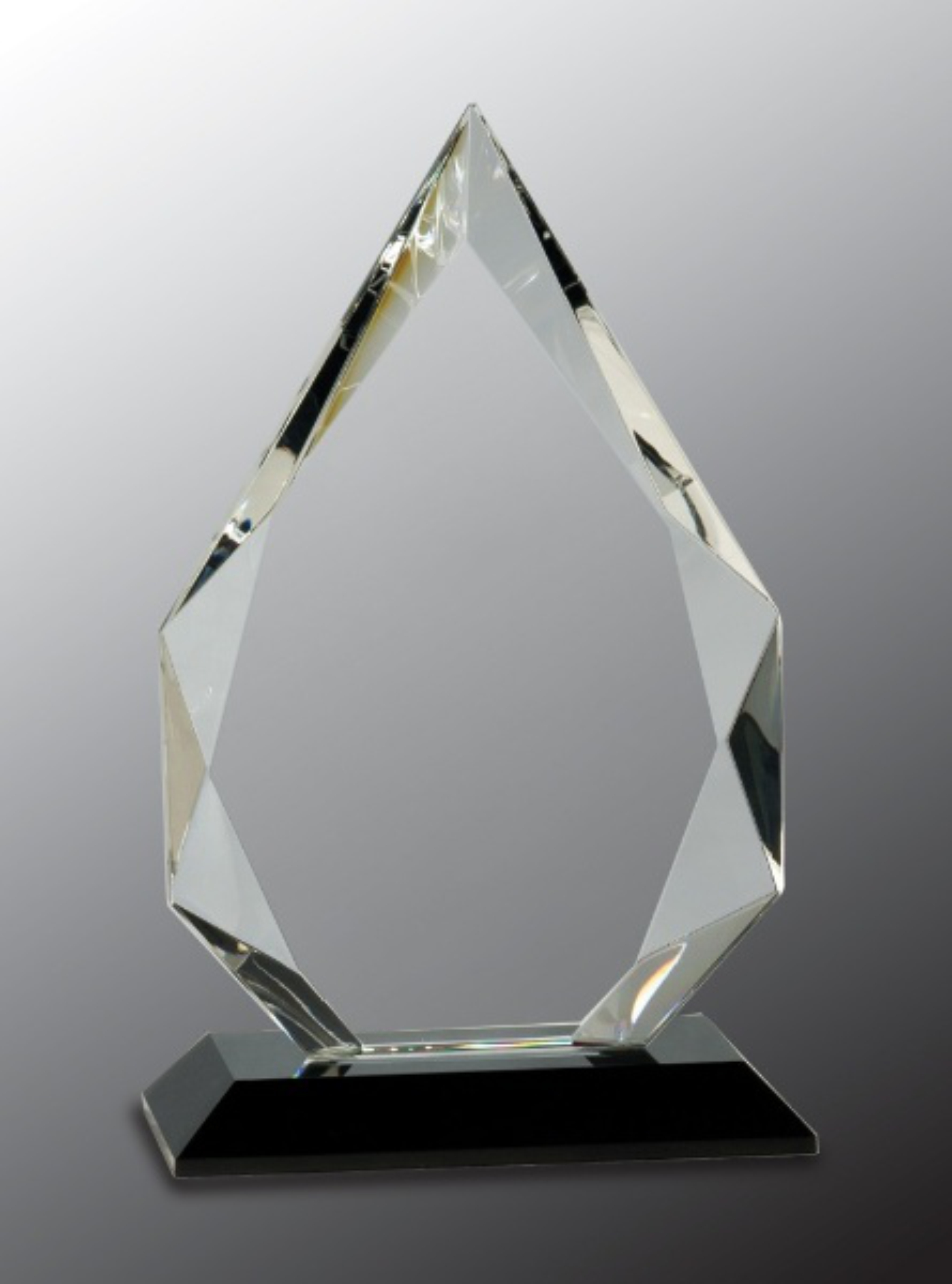 10" Diamond Crystal on Black Pedestal Base Crystal Award 2