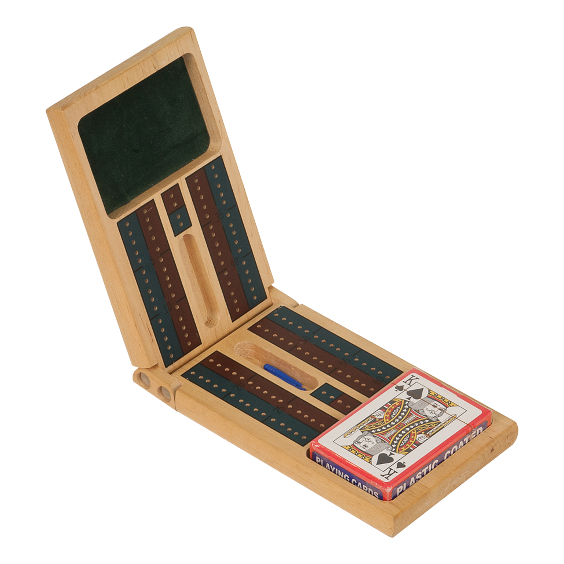Rubberwood Cribbage Game Set 6