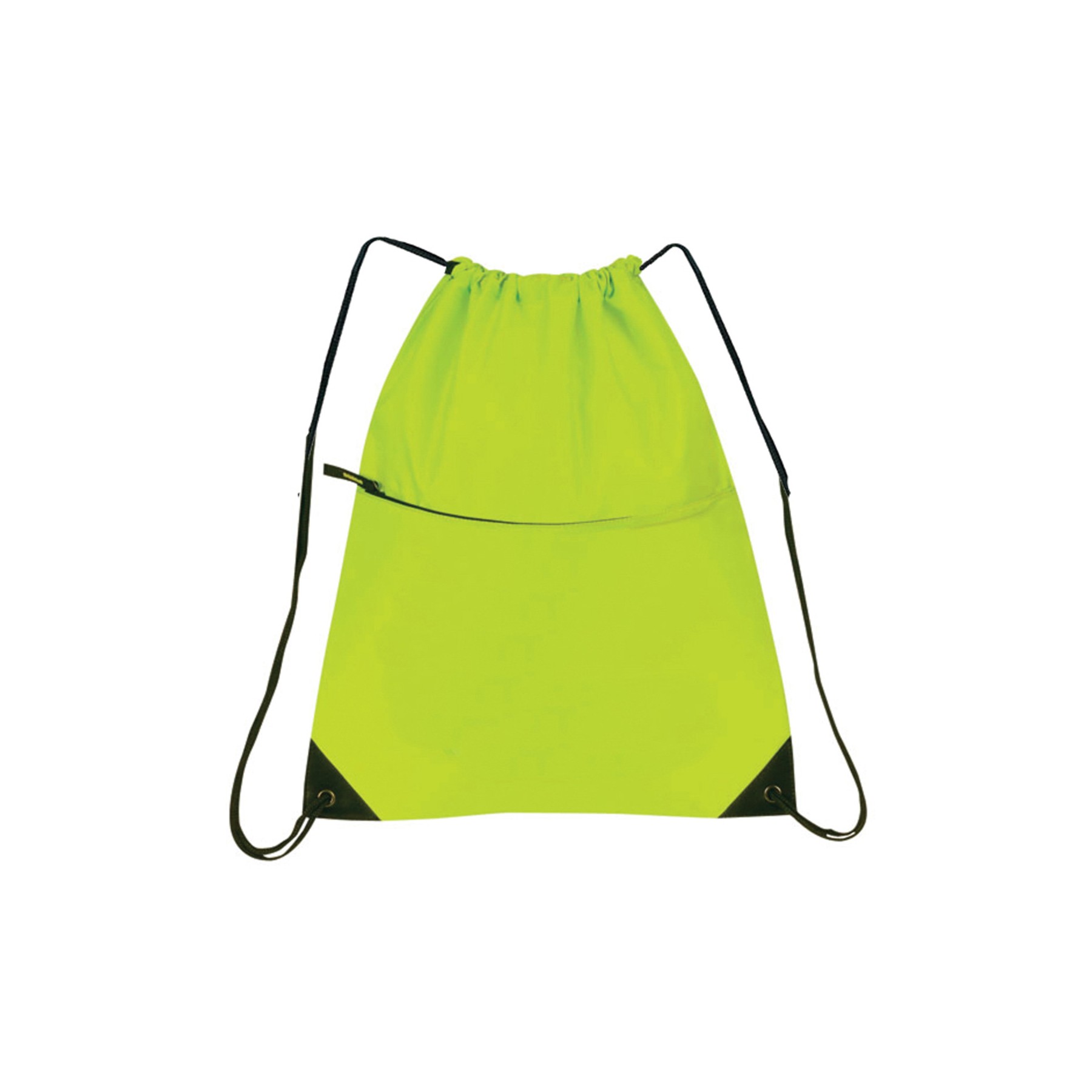 210D Nylon Zippered Drawstring Backpack 11