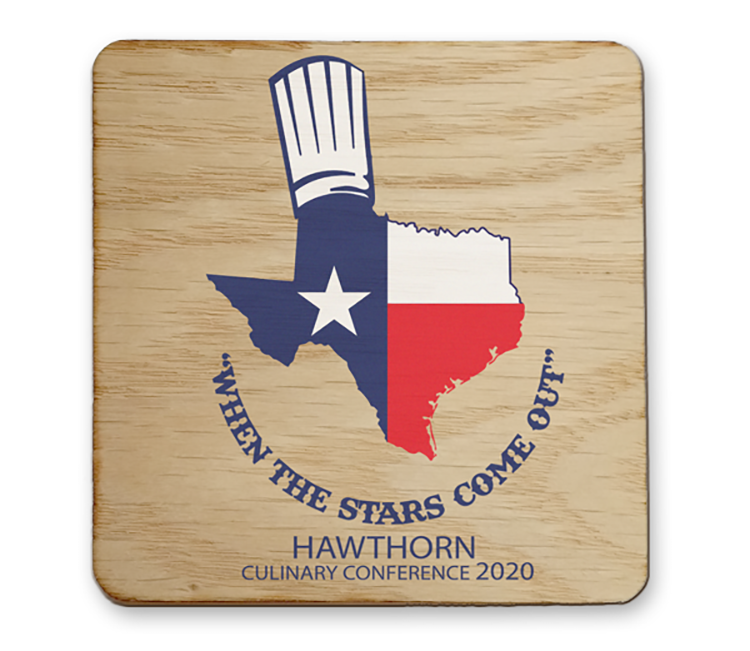 Square Wood Coasters with full color imprint 3