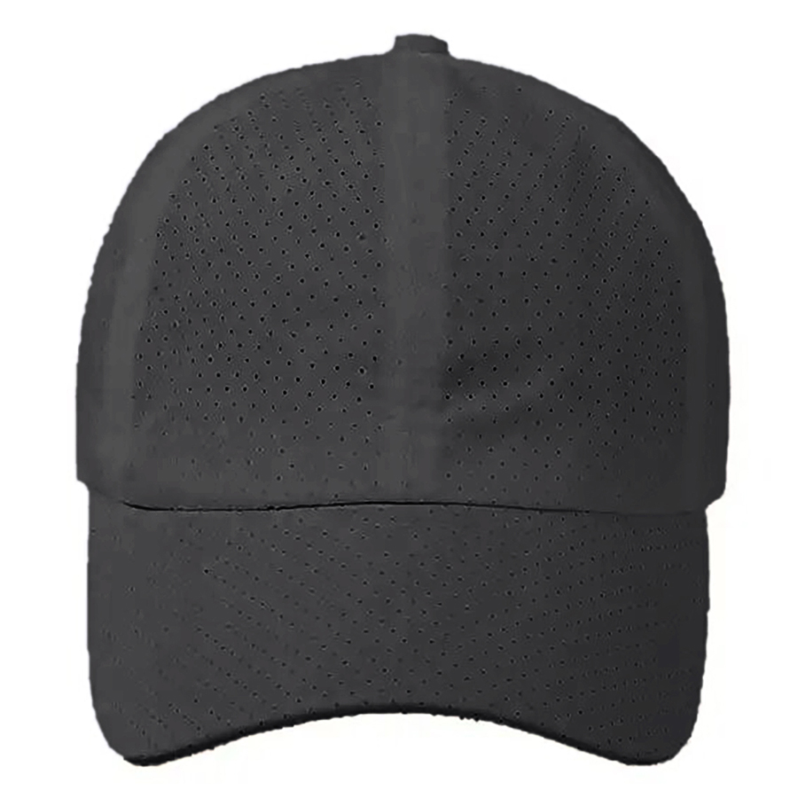 Stock Solid Color Quick Dry Poly 6-Panel Baseball Cap 6