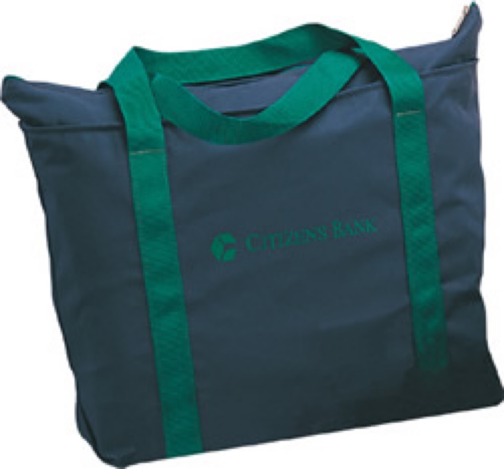 600 D Medium Zip-Top Tote Bag 1