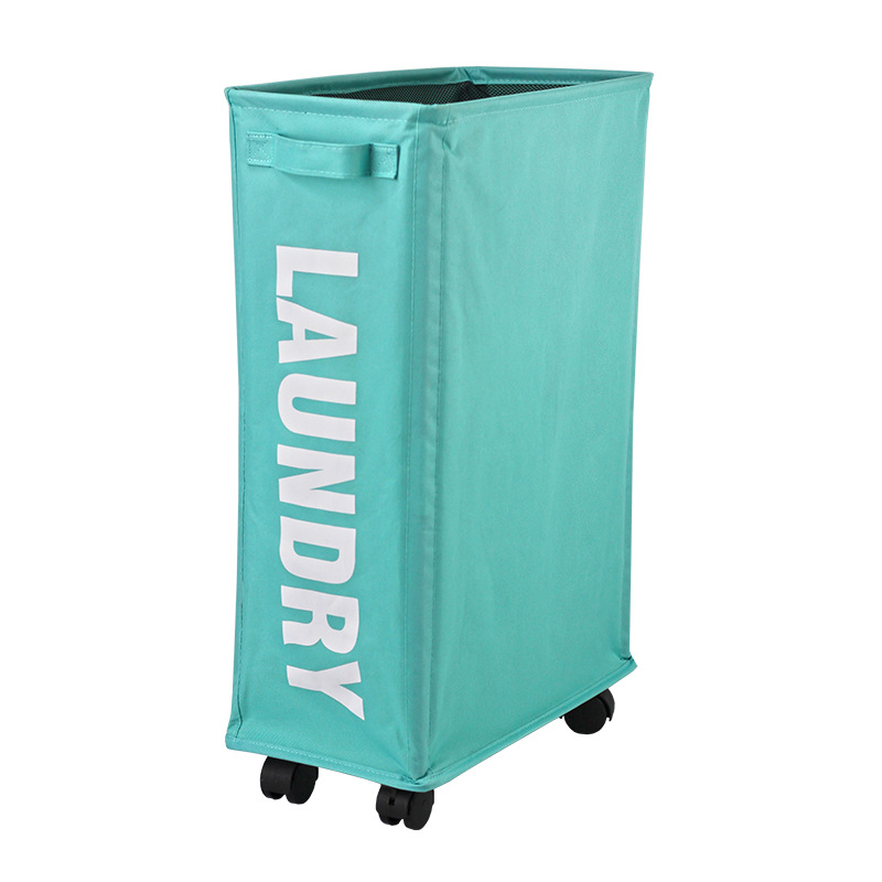 72L Freestanding Large Collapsible Laundry Basket w/ wheels 7