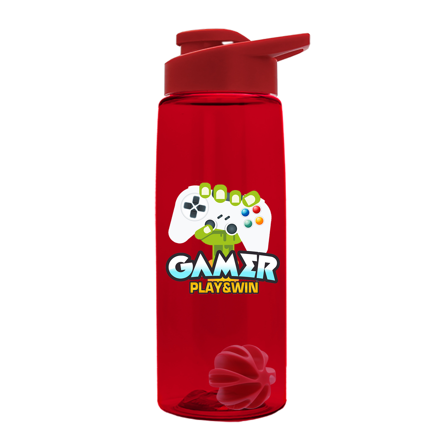 The Flair - 26 oz. Transparent Tritan Bottle with Drink thru , Mixing Ball, and Digital Imprint 7