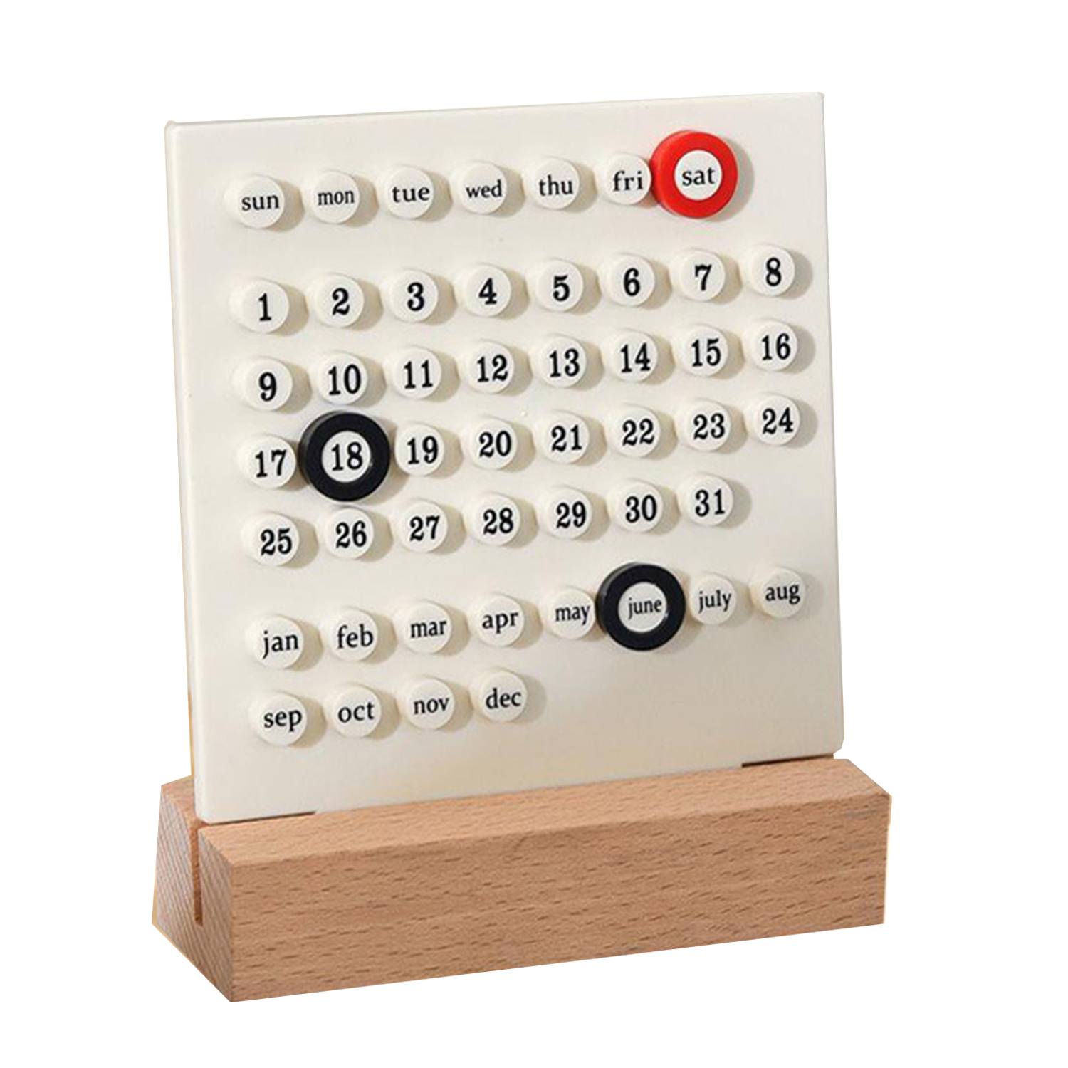 Perpetual Desk Wood Calendar 3