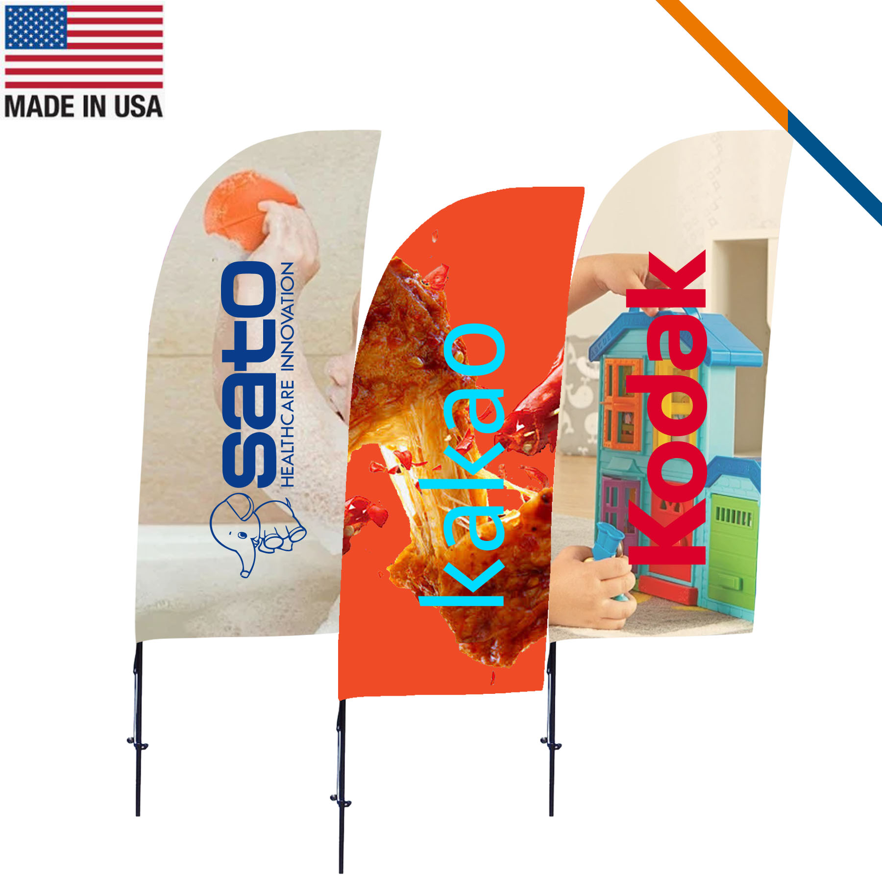 7' Fovie Double-Sided Straight Flag 3