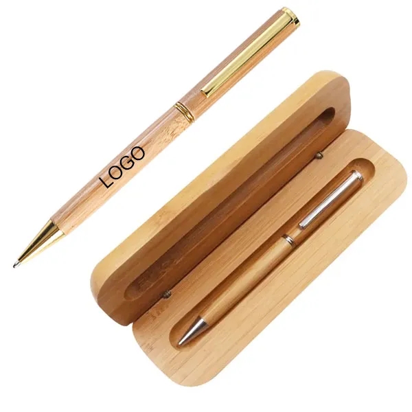Wooden Slim Twist Pen With Box 2