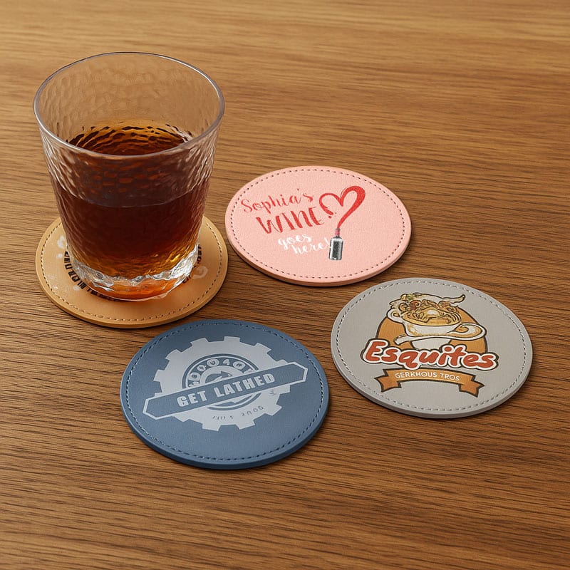 Custom Leather Coasters 38